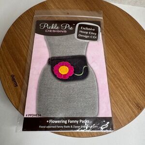 Pickle Pie Designs Flowering‎ Fanny Packs Embroidery Designs CD Hoop Envy